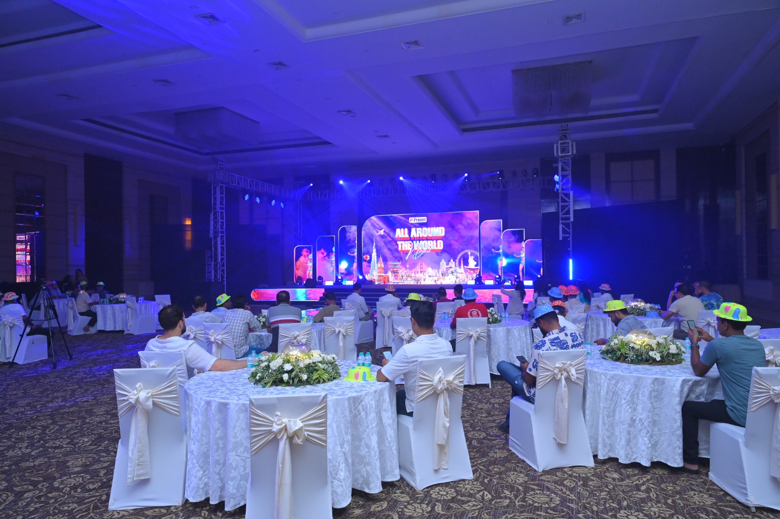 Mandap lighting design for a wedding ceremony